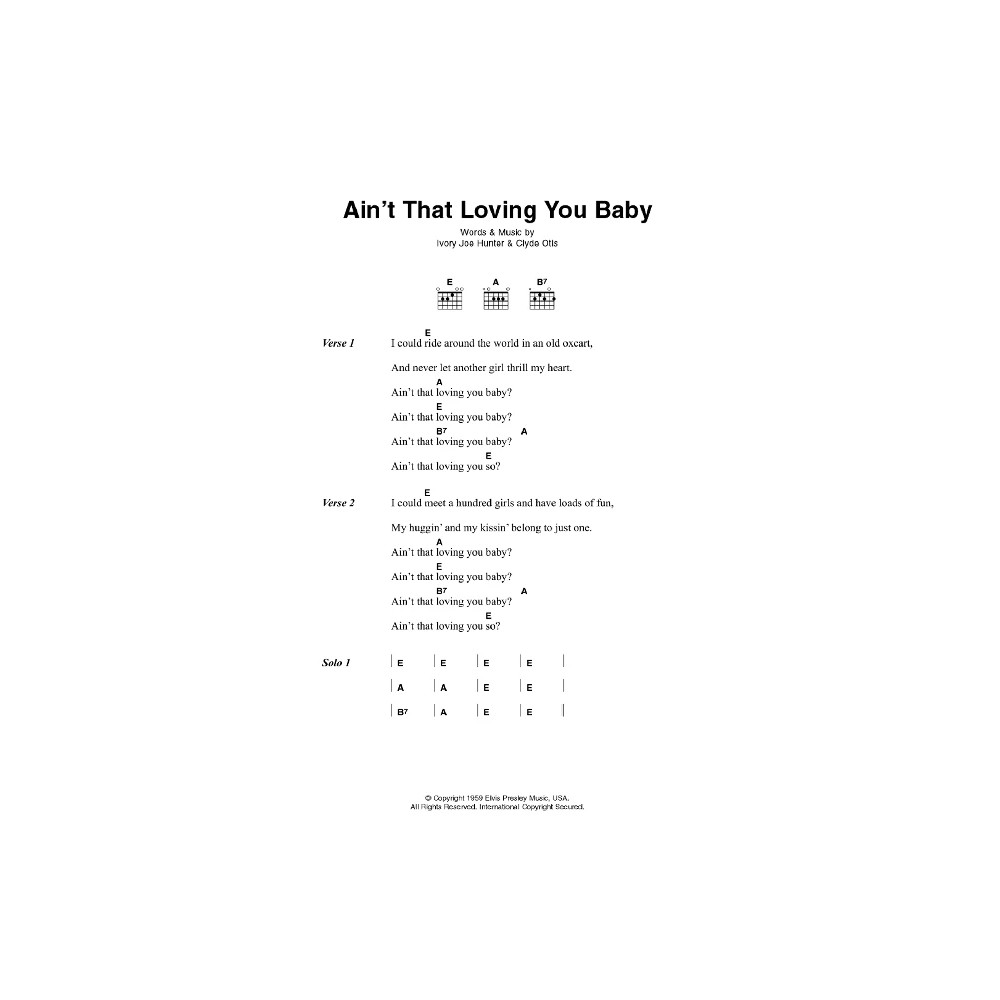 Ain't That Loving You, Baby