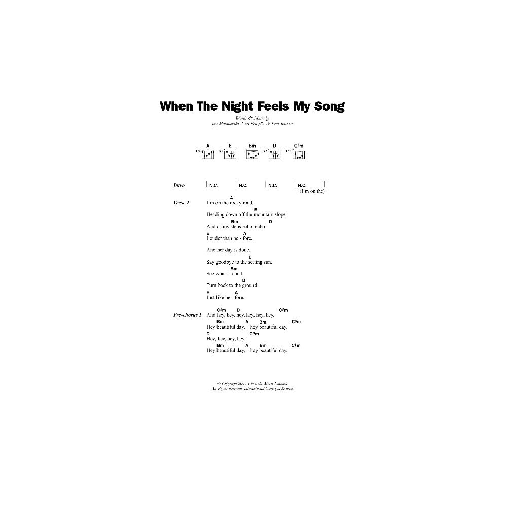 When The Night Feels My Song