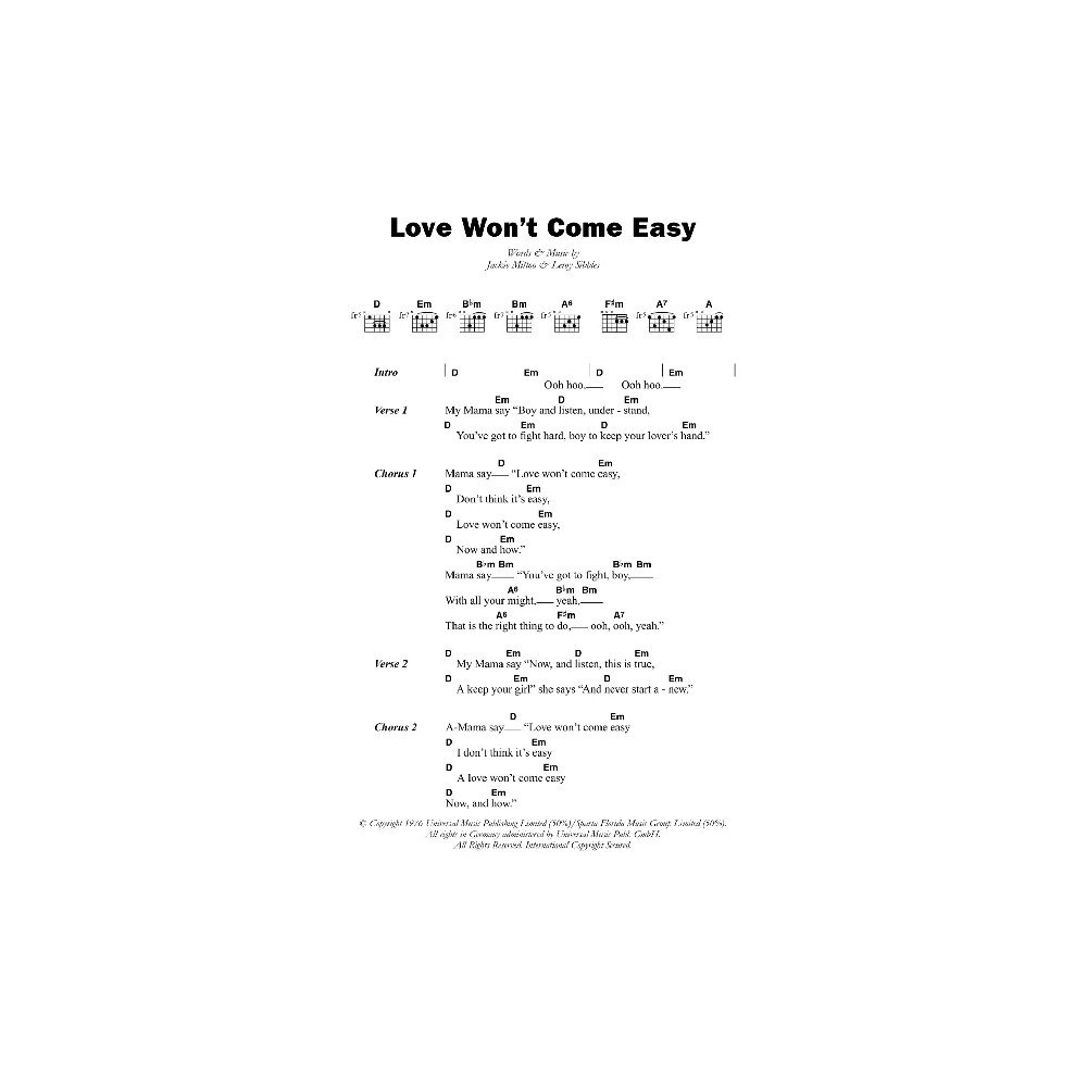 Love Won't Come Easy
