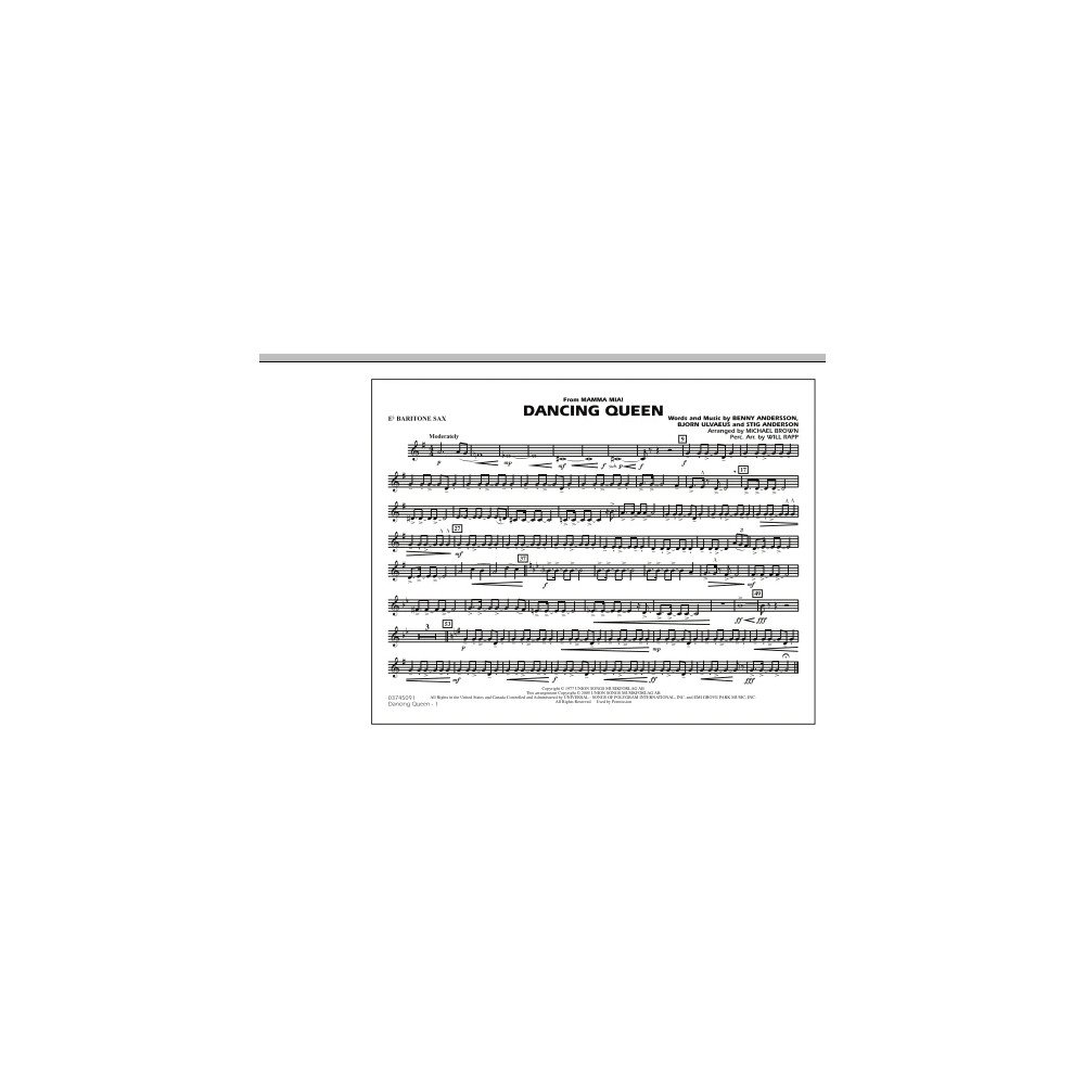 Dancing Queen (from "Mamma Mia!") - Eb Baritone Sax