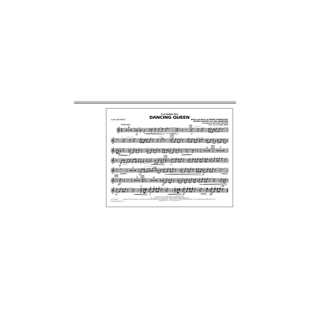 Dancing Queen (from "Mamma Mia!") - 1st Bb Trumpet