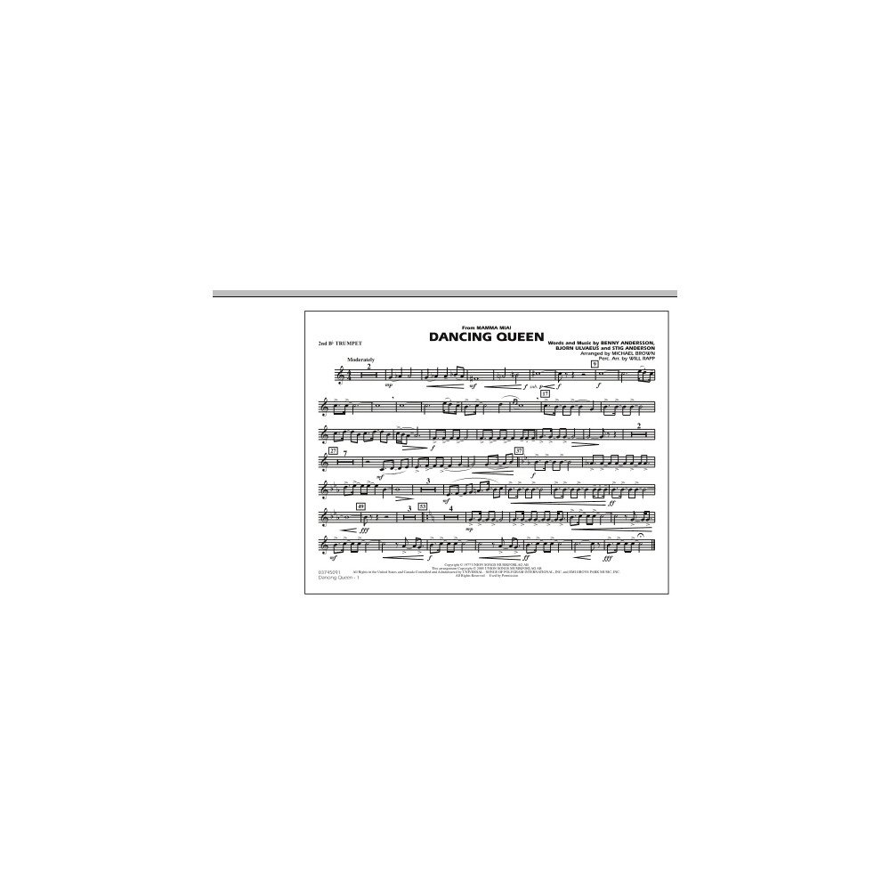 Dancing Queen (from "Mamma Mia!") - 2nd Bb Trumpet