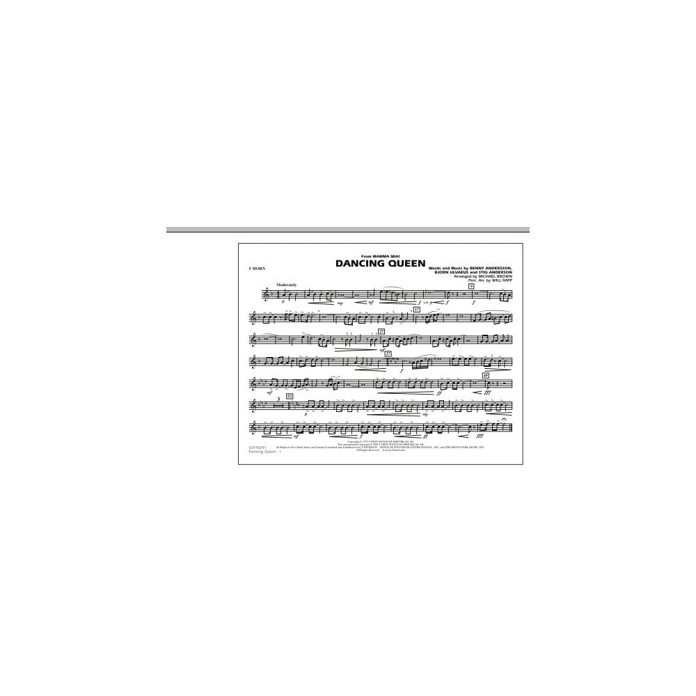 Dancing Queen (from "Mamma Mia!") - F Horn
