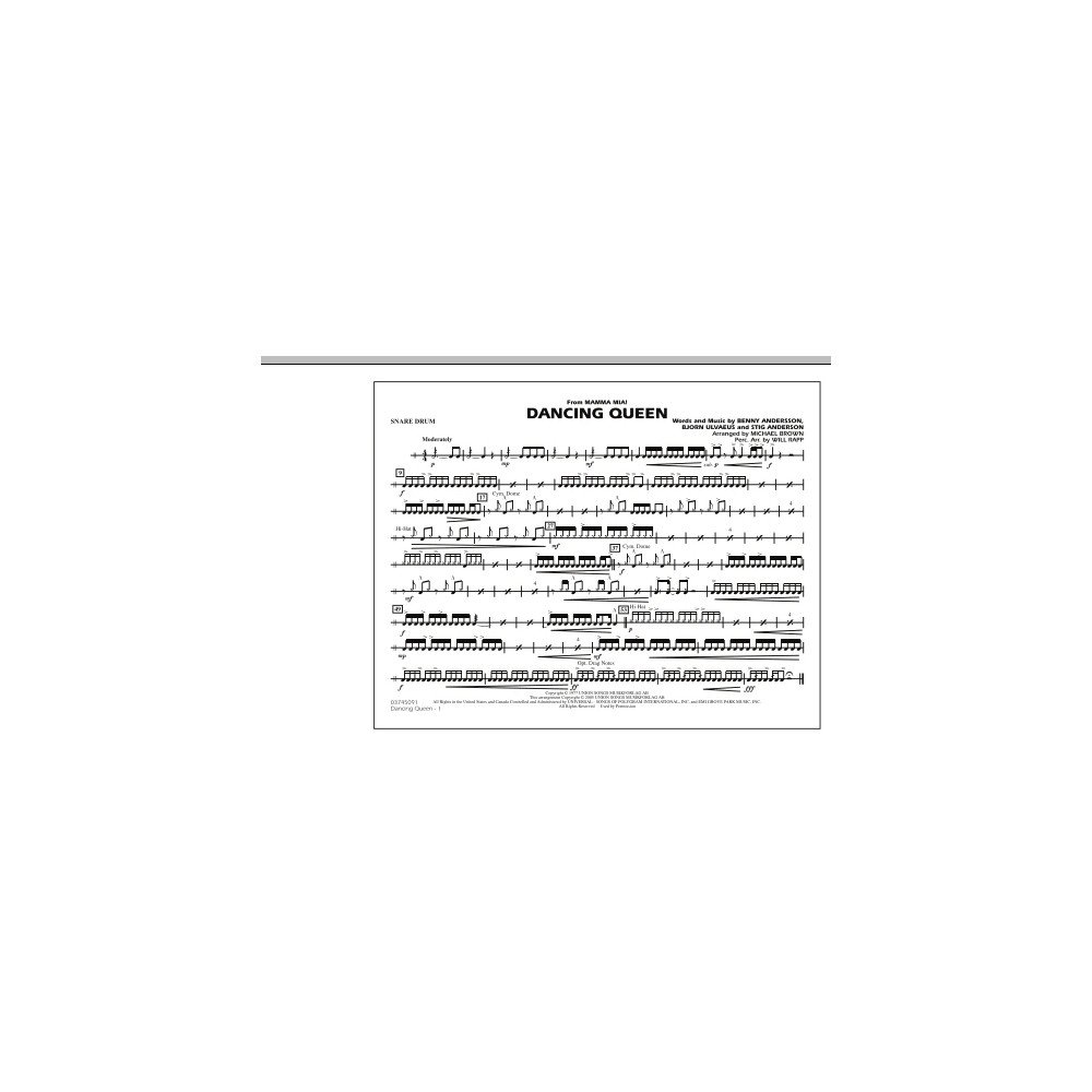 Dancing Queen (from "Mamma Mia!") - Snare Drum