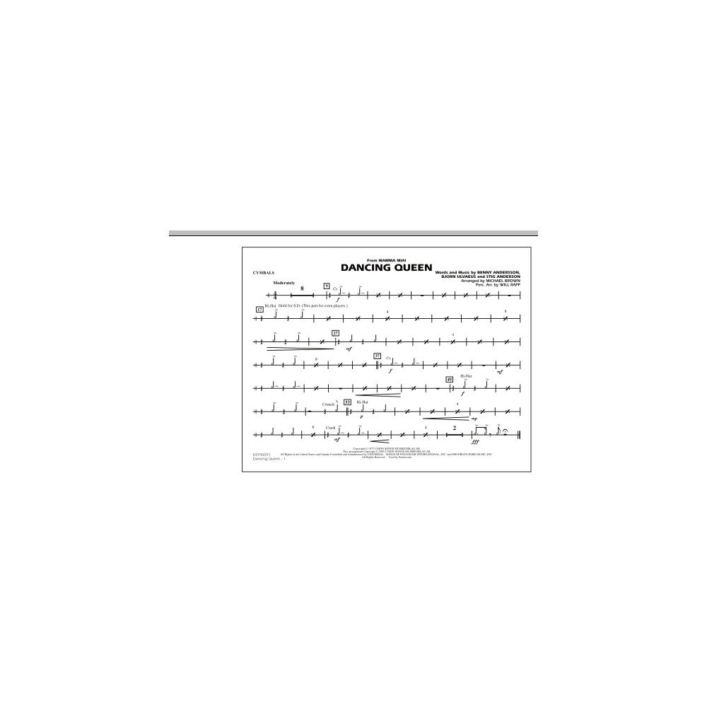 Dancing Queen (from "Mamma Mia!") - Cymbals