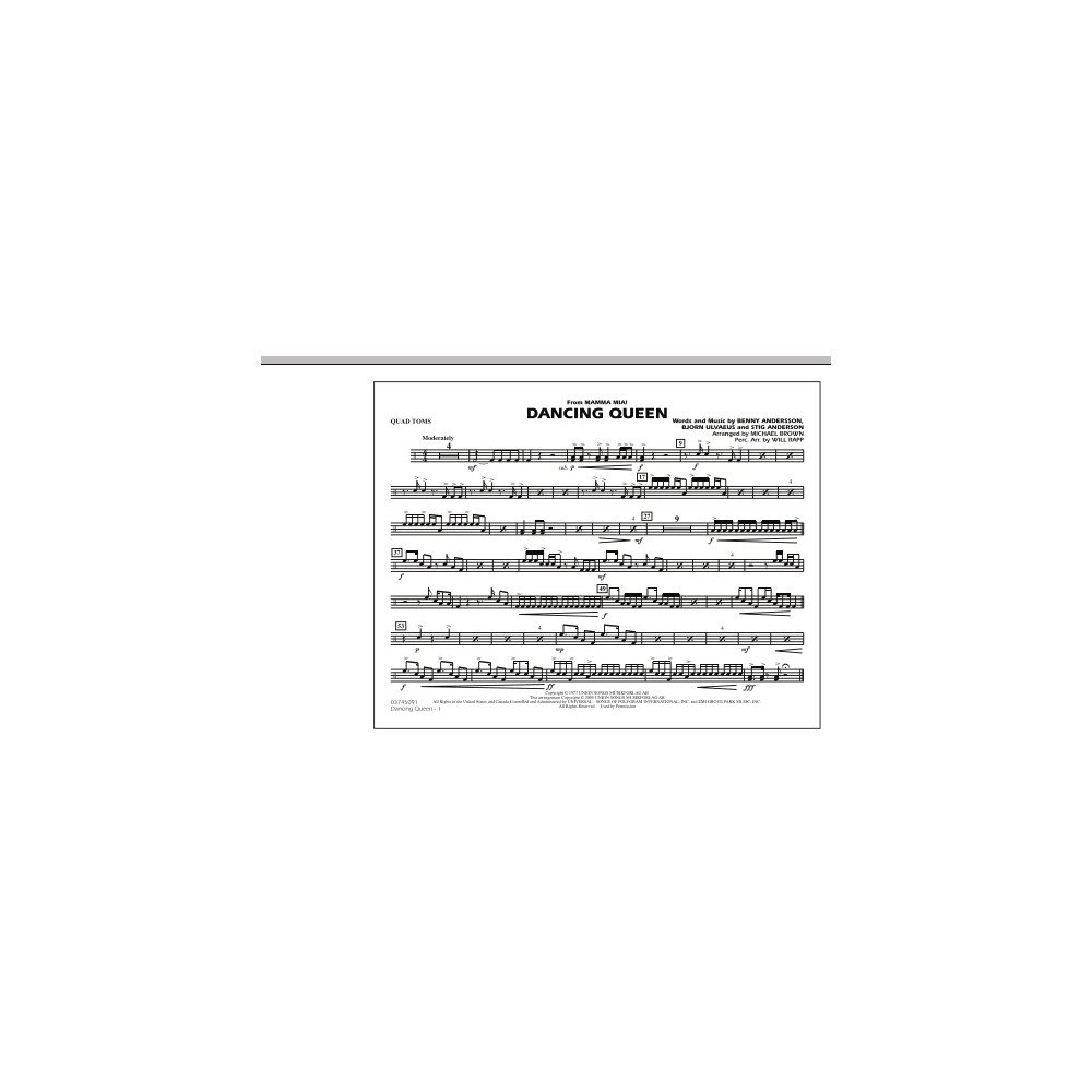 Dancing Queen (from "Mamma Mia!") - Quad Toms