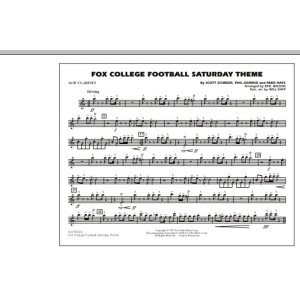 Fox College Football Saturday Theme - Bb Clarinet 1
