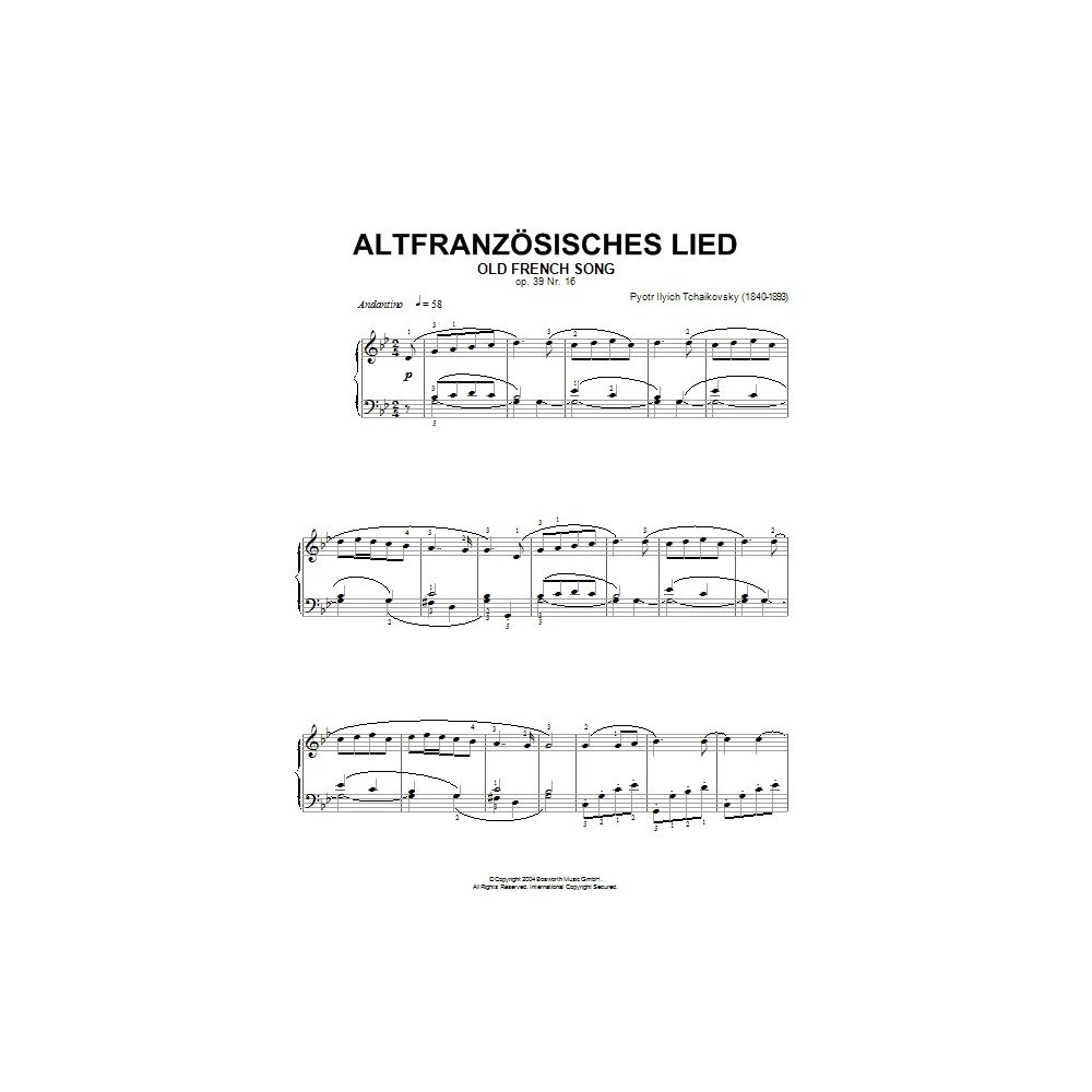 Old French Song, Op.39, No.16