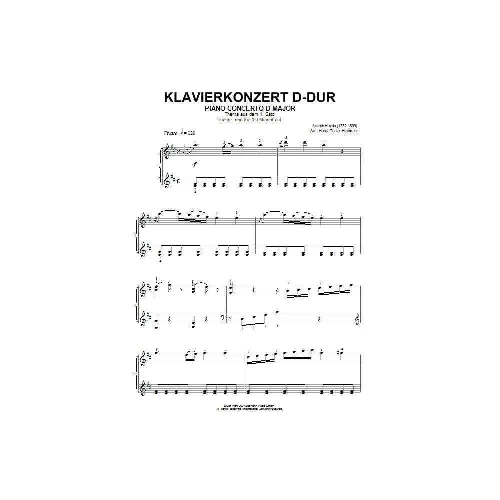 Piano Concerto In D Major, Theme From First Movement