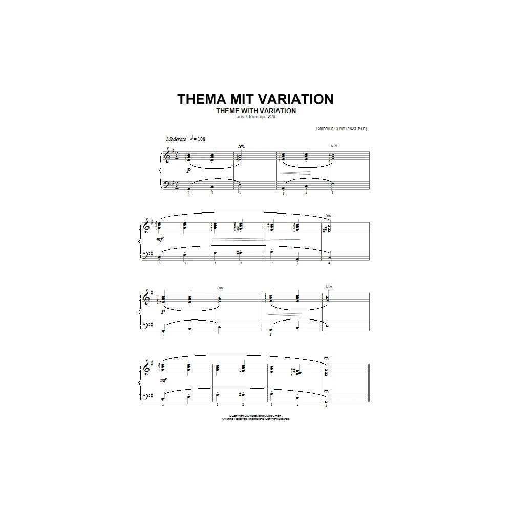 Theme With Variation, From Op.228