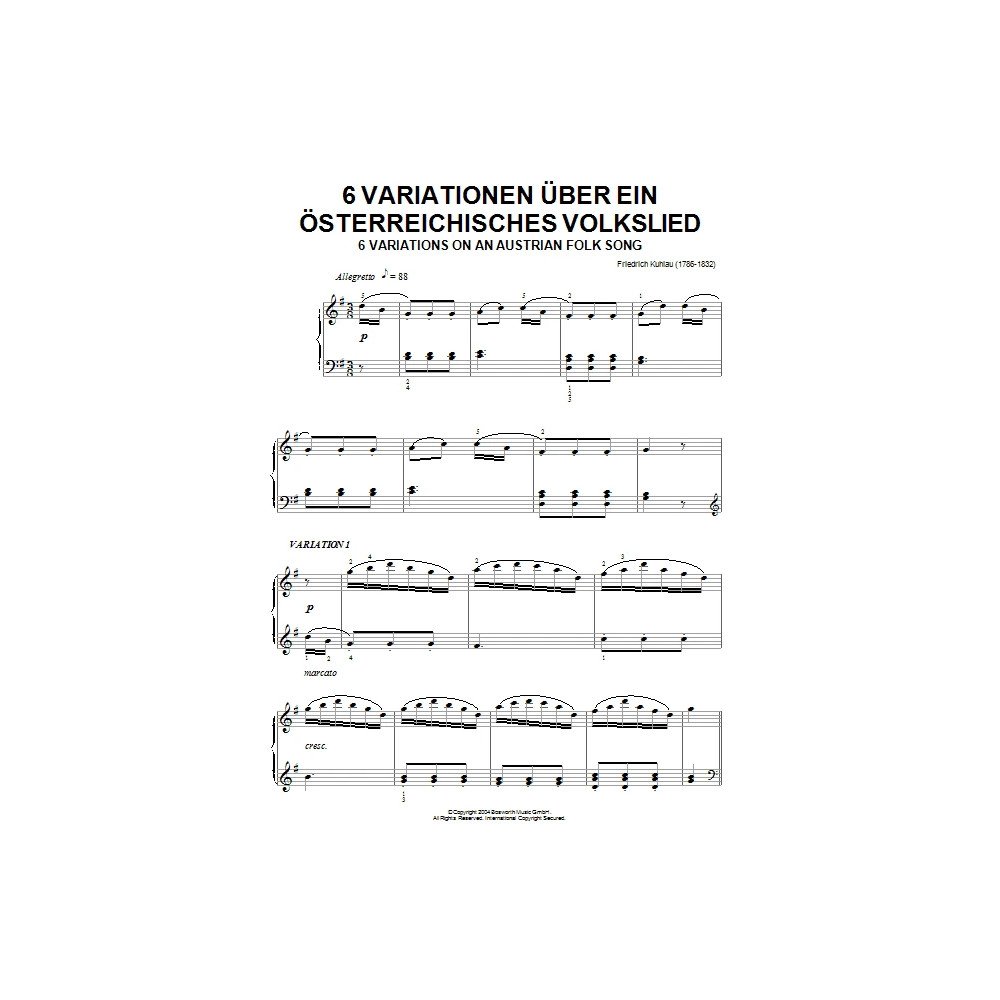 Six Variations On An Austrian Folk Song
