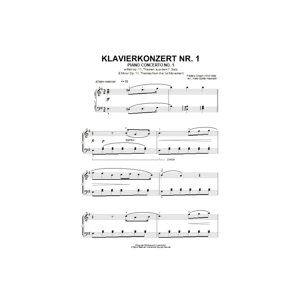 Piano Concerto No. 1, Themes From The First Movement