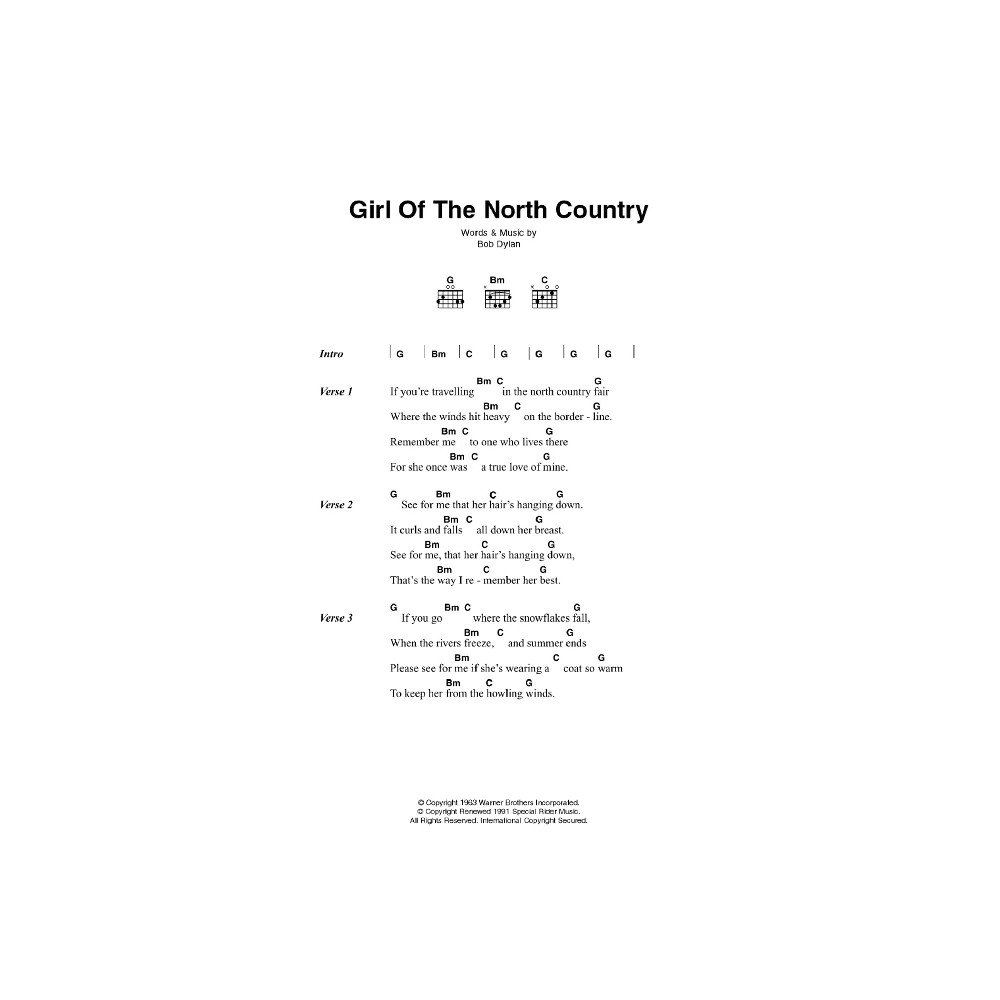 Girl Of The North Country