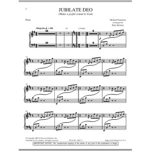 Jubilate Deo - Klavier