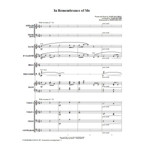 In Remembrance Of Me - Full Score