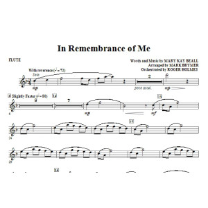 In Remembrance Of Me - Flute