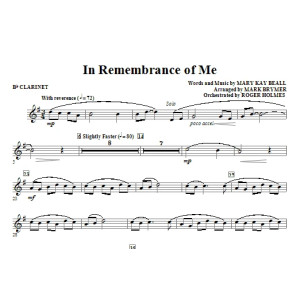 In Remembrance Of Me - Klarinette