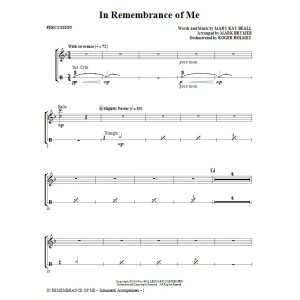 In Remembrance Of Me - Percussion