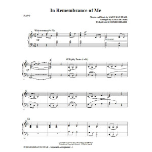 In Remembrance Of Me - Klavier