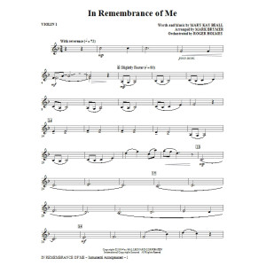In Remembrance Of Me - Violine 1