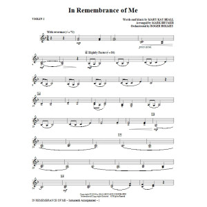 In Remembrance Of Me - Violine 2