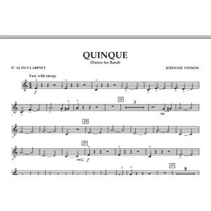 Quinque (Dance for Band) - Eb Alto Clarinet