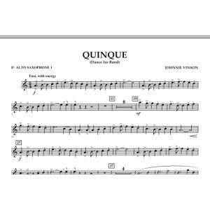 Quinque (Dance for Band) - Eb Alto Saxophone 1
