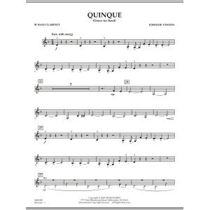 Quinque (Dance for Band) - Bb Bass Clarinet