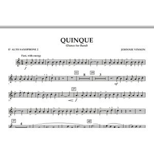 Quinque (Dance for Band) - Eb Alto Saxophone 2