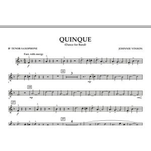Quinque (Dance for Band) - Bb Tenor Saxophone
