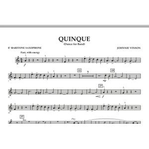 Quinque (Dance for Band) - Eb Baritone Saxophone