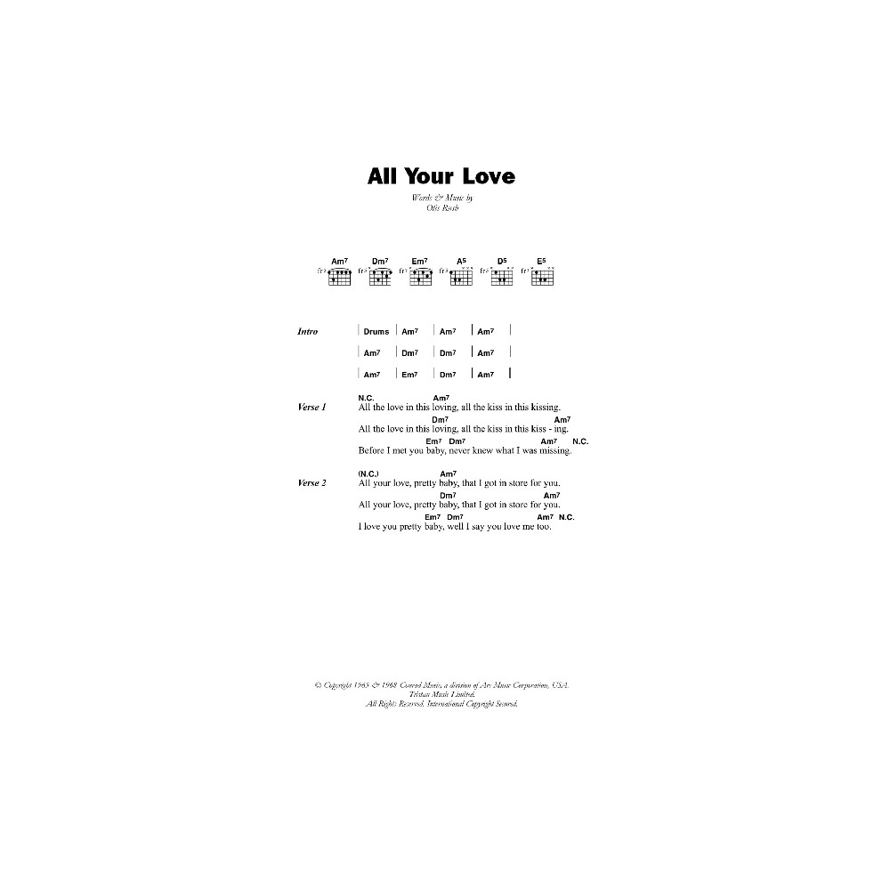 All Your Love (I Miss Loving)