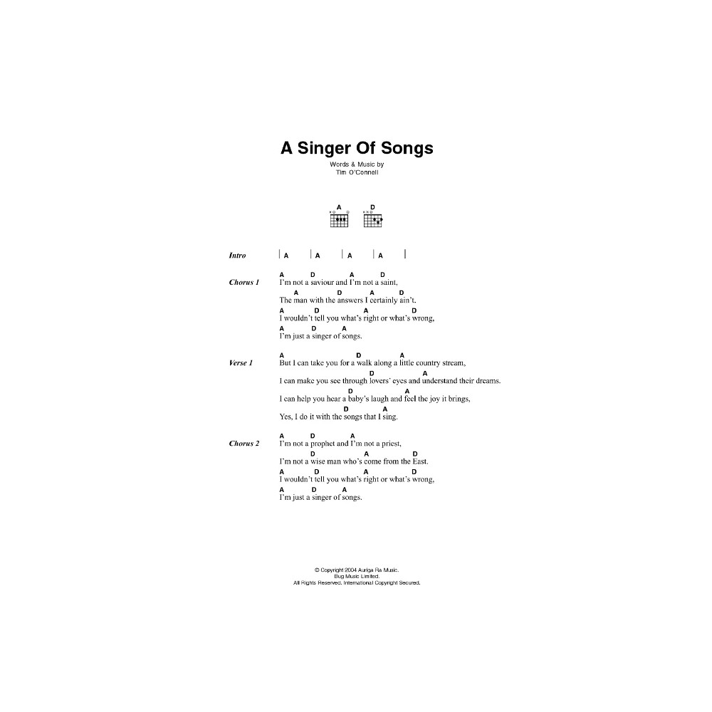 A Singer Of Songs
