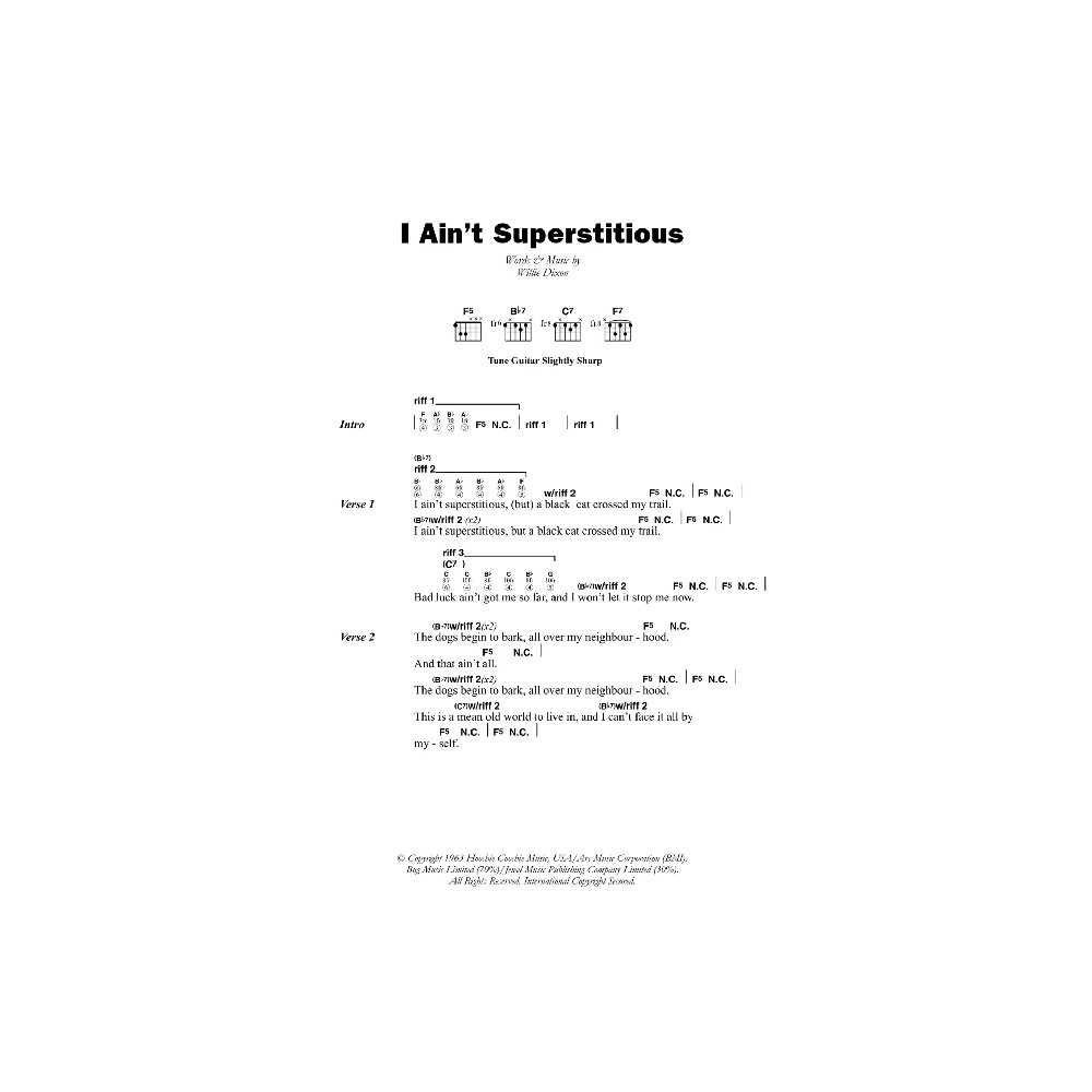 I Ain't Superstitious