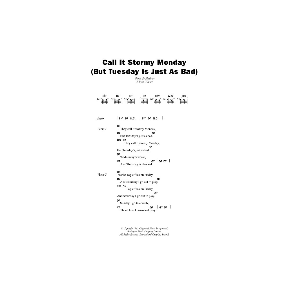 Call It Stormy Monday (But Tuesday Is Just As Bad)