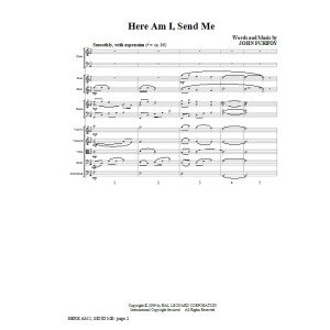 Here Am I, Send Me - Score