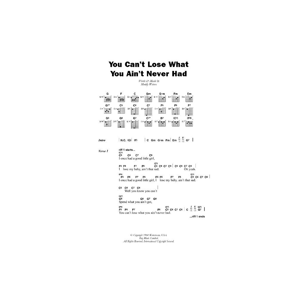 You Can't Lose What You Ain't Never Had