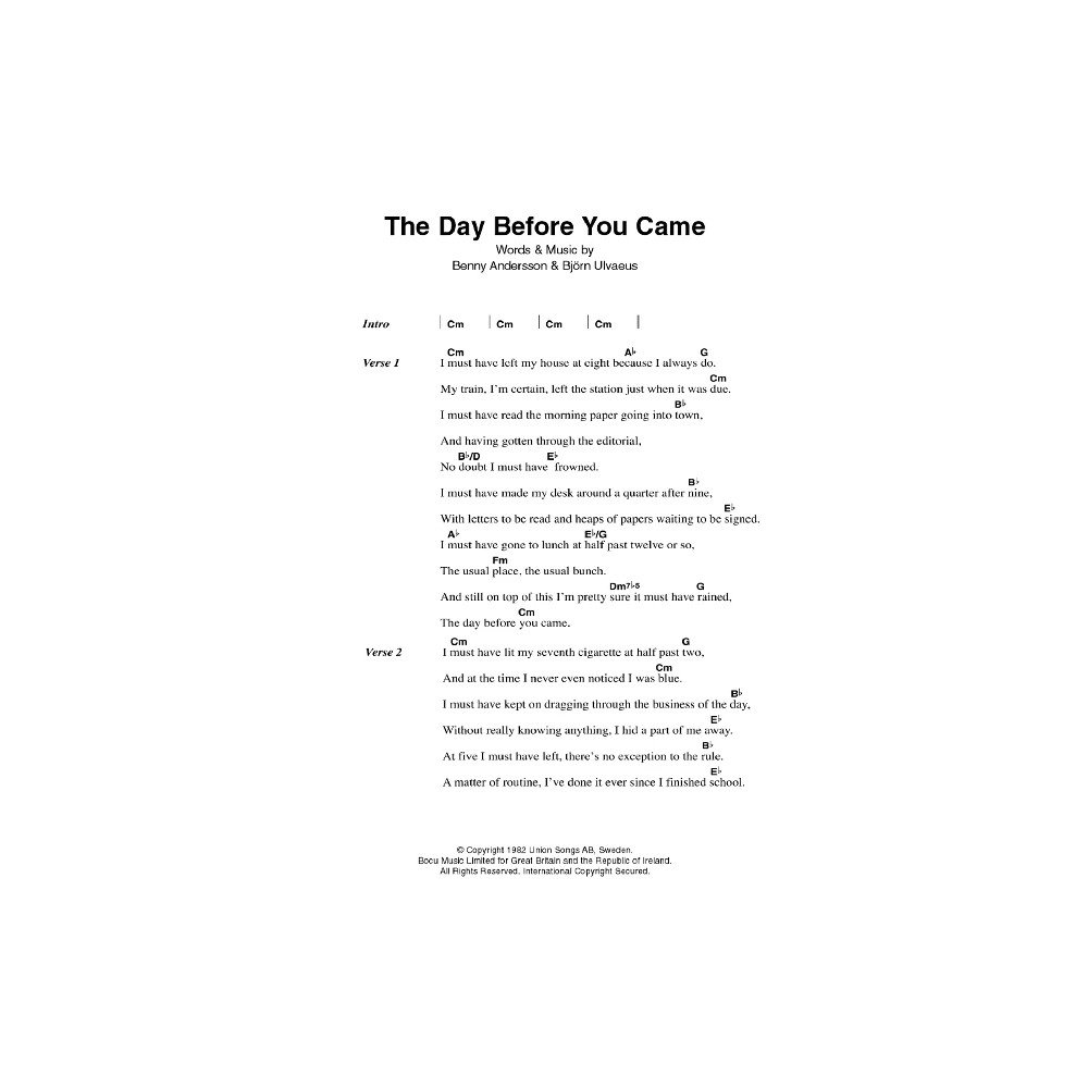 The Day Before You Came