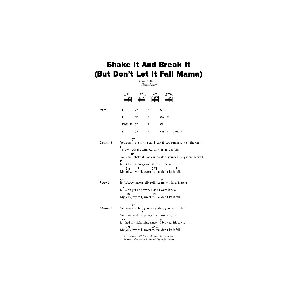 Shake It And Break It (But Don't Let It Fall Mama)