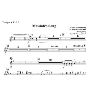 Messiah's Song - Bb Trumpet 2,3