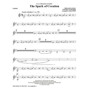 The Spark of Creation (from Children of Eden) - F Horn