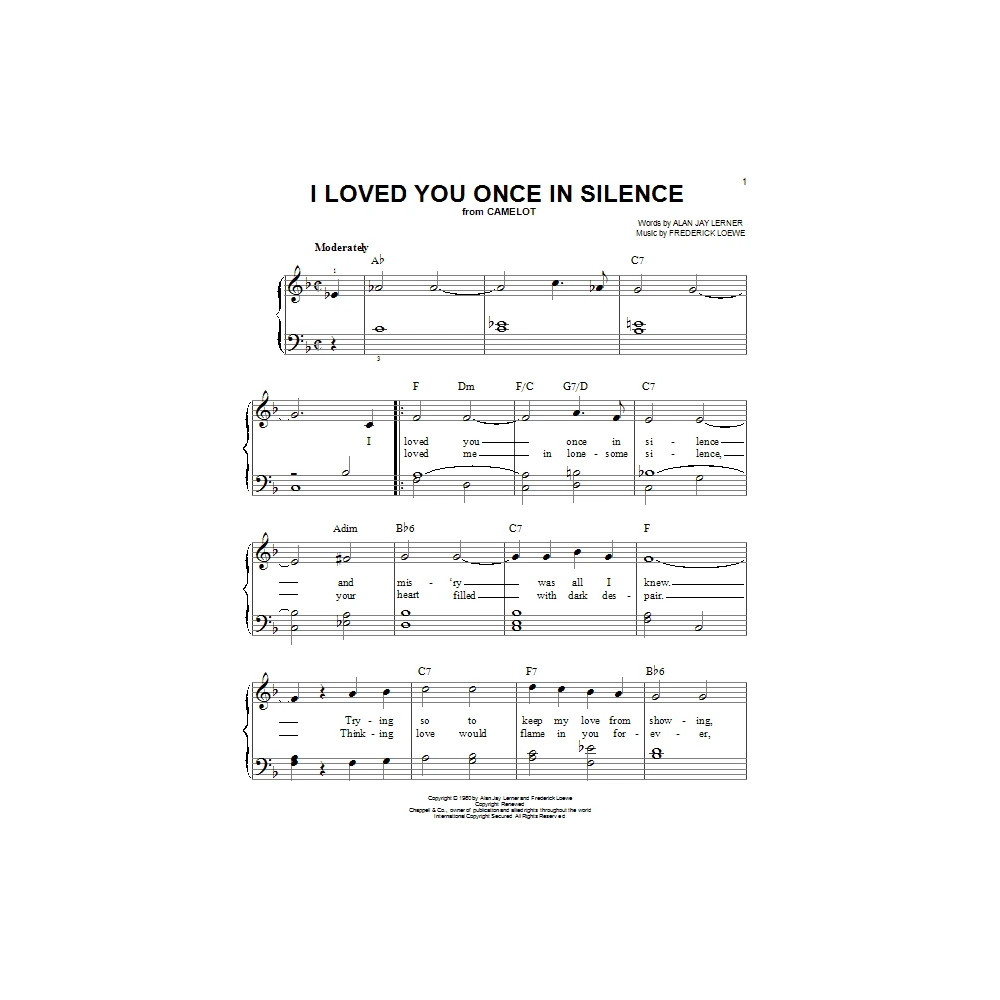 I Loved You Once In Silence