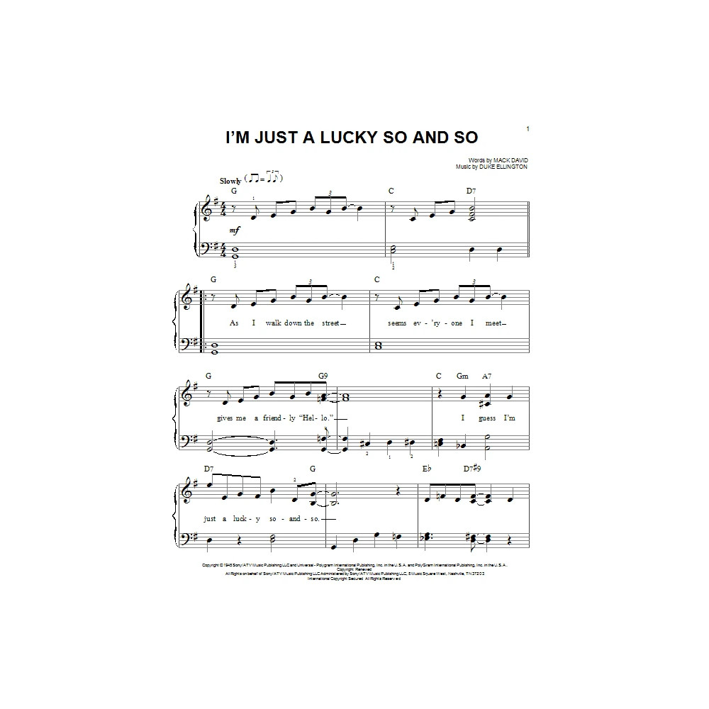 I'm Just A Lucky So And So