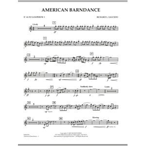 American Barndance - Eb Alto Saxophone 1