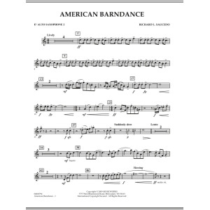 American Barndance - Eb Alto Saxophone 2