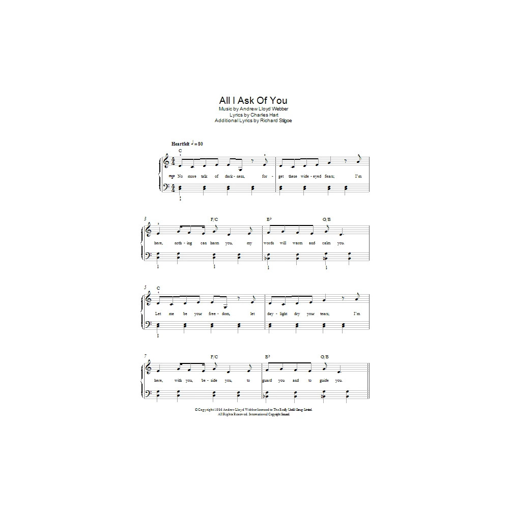 All I Ask Of You (from The Phantom Of The Opera)