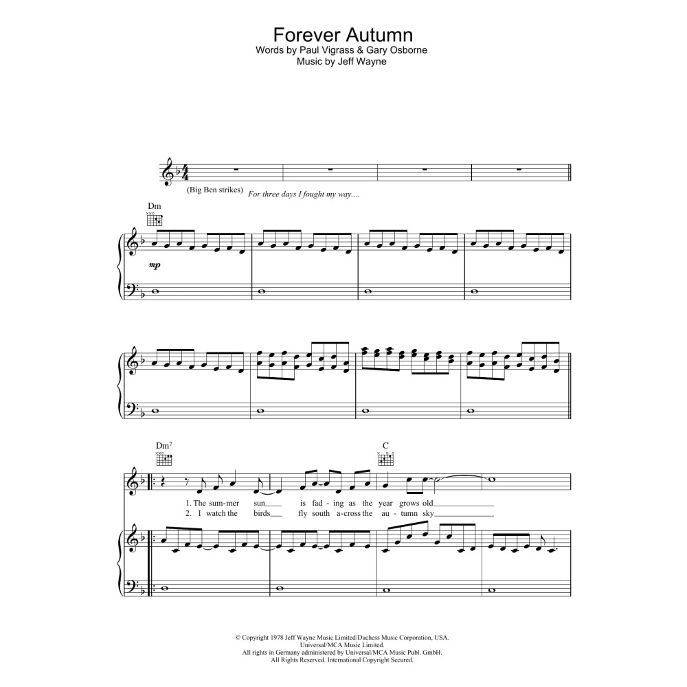 Forever Autumn (from War Of The Worlds)