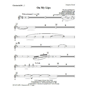 On My Lips - Clarinet 1 & 2