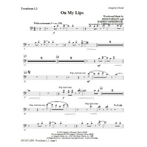 On My Lips - Trombone 1 & 2