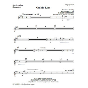 On My Lips - Tenor Sax (Trombone 2 sub.)